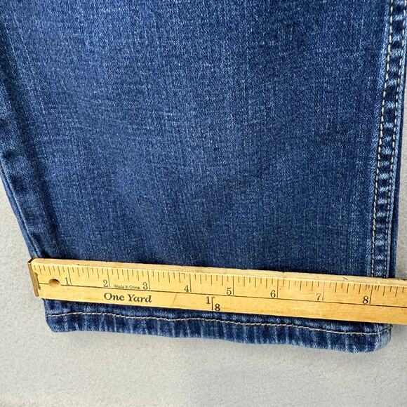 Levi's 524 Women's Jeans 15M Blue Too Superlow Front Patch Pockets Wide Leg - Picture 14 of 14